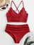 Tcherchı Bikini Kadın Mayo Katı Nervürlü Sling Bikini Seti (Yurt Dışından) 1