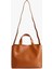 Suni Deri Bölmeli Saplı Askılı Tote Çanta 4
