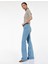 Dar Kalıp Pamuklu Yüksek Bel Ispanyol Paça Jean Pantolon - Flare Jeans 2