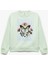 Uzun Kollu Bisiklet Yaka Pamuklu Kelebek Baskılı Sweatshirt 1