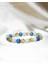 Akuamarin Apatit Sitrin Taşı Karışık Doğal Taş Bileklik | 8 mm Küre Kesim 2