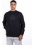 Erkek Cepli Regular Fit %100 Pamuklu Siyah Sweat 1