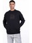 Erkek Cepli Regular Fit %100 Pamuklu Siyah Sweat 2
