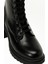 25K-6008 5pr Siyah Kadın Topuklu Bot 7