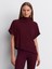 32239 Asimetrik Kesim Boğazlı Top-Bordo 3