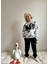Dino Baskili Şardonlu 3 Iplik Sweatshirt-Eşofman Altı Kışlık Erkek Çocuk Takım 1