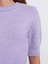 10821 Bisiklet Yaka Kısa Kollu Triko Kazak-Lila 4