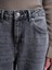 72056 %100 Pamuk Yüksek Bel Wide Leg Jean-Antrasit 4