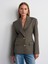 60774 Fitted Kesim Vatkalı Blazer-Yeşil 1