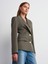 60774 Fitted Kesim Vatkalı Blazer-Yeşil 3