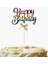Çok Renkli Happy Birthday Yazılı Pasta Süsü-Çubuğu 2