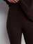 71910 Yüksek Bel Örme Pantolon-Kahve 4