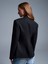 60774 Fitted Kesim Vatkalı Blazer-Siyah 2