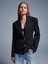 60774 Fitted Kesim Vatkalı Blazer-Siyah 3