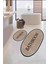 Yıkanabilir, Kaymaz, Oval Banyo Paspası, Estetik ve Jüt Görünüm 1
