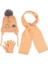 Kitti Bebe Kız Atkı Bere Eldiven Takım (1-4 Yaş) K24160-03 Şeftali 1