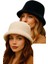Kadın Soft Peluş Ayarlanabilir Ipli Bucket Kova Şapka 2’li Set 4