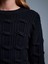 10825 Kabartma Detaylı Triko Kazak-Siyah 4