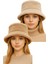 Kadın Ayarlanabilir Peluş Bucket Kova Şapka 2'li Set 1