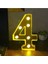 Beyaz LED 3D Rakamlar Büyük Boy Dekorasyon Doğum Günü Kutlama Için 4