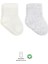 Bistyle Puan Derby Penye Soket Çorap 2'li BS10103 Gri Ekru 1