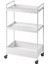 3 Katlı Çelik Servis Arabası, Tekerlekli Raflı ve Beyaz, Dayanıklı ve Pratik Tasarım 2