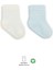 Bistyle Organik 2li Puan Derby Penye Soket Çorap BS2000 Mavi Ekru 1