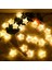 Sarı Renkli 3m Yıldız ve Yüz LED Işık Zinciri, Dekoratif ve Yılbaşı Aydınlatması 7