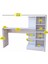 Modern Mdf Beyaz Kitaplıklı Çalışma Masası 1