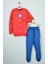 Kırmızı Sweat & Saks Mavi Eşofman Alt 2’li Erkek Çocuk Takımı(11-14) 1