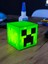 Yeşil Minecraft Creeper Kafası Aydınlatma Masa Lambası, LED Mum Hediyeli 1