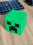 Yeşil Minecraft Creeper Kafası Aydınlatma Masa Lambası, LED Mum Hediyeli 2
