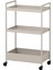 Bej Çelik 3 Katlı Tekerlekli Servis Arabası, Raflı, Hafif ve Dayanıklı 2