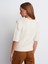 10821 Bisiklet Yaka Kısa Kollu Triko Kazak-Ekru 2