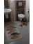 Yaprak Desenli Banyo Paspası ve Klozet Takımı, Kaymaz Tabanlı, 2'li Set 5
