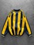 Sarı Lacivert Çizgili 3 Iplik Şardonlu Sıfır Yaka Retro Oversize Taraftar Sweatshirt 3