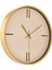 Şık Krem Kadran Çizgi Rakam Duvar Saati, Altın, 29 cm 2