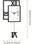 Şık Kare Tasarım Geometrik Roma Rakamlı Sallanan Sarkaçlı Duvar Saati Siyah 6
