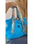 Tote Bag Mavi Havlu Pamuk Plaj Çantası Alışveriş Çantası Omuz Çantası 1