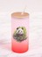 Yeşillikler Içinde Panda Baskılı 600 ml Cam Matara- Su Matarası, Suluk Matara, Cam Pipetli Matara 1