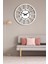 Şık Beyaz Duvar Saati 50X50CM ve Geyikli Tablo Seti 4
