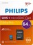 Phılıps 64GB Mıcro Sdxc 100 Mb/s C10 FM64MP65B/00 1