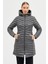 umbia Omnı Heat Termal Dar Kesim Gri Kadın Kaban 4