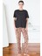 Estiva 25161 Kadın Marla Leoparlı Kısa Kol Pijama Takımı 1