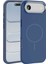 Apple iPhone 17 Air Kılıf M-Safe Şarj Özellikli Metal Kamera Çerçeveli Zore Edi Silikon Kapak - Lacivert 2