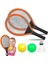 Badminton Seti ve Soft Tenis Topu Turuncu 2