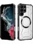 Case For Samsung Galaxy S22 Ultra 5g Için Manyetik Halkalı Şeffaf Akrilik Darbeye Dayanıklı Koruyucu Kılıf-Siyah (Yurt Dışından) 1