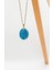 Fıora Mavi Kadın Çelik Kolye - Kadın Hediyelik Zarif Şık 4