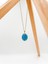 Fıora Mavi Kadın Çelik Kolye - Kadın Hediyelik Zarif Şık 5