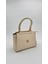 Krem Metal Şerit Detaylı El Çantası Orijinal Levid'or 2